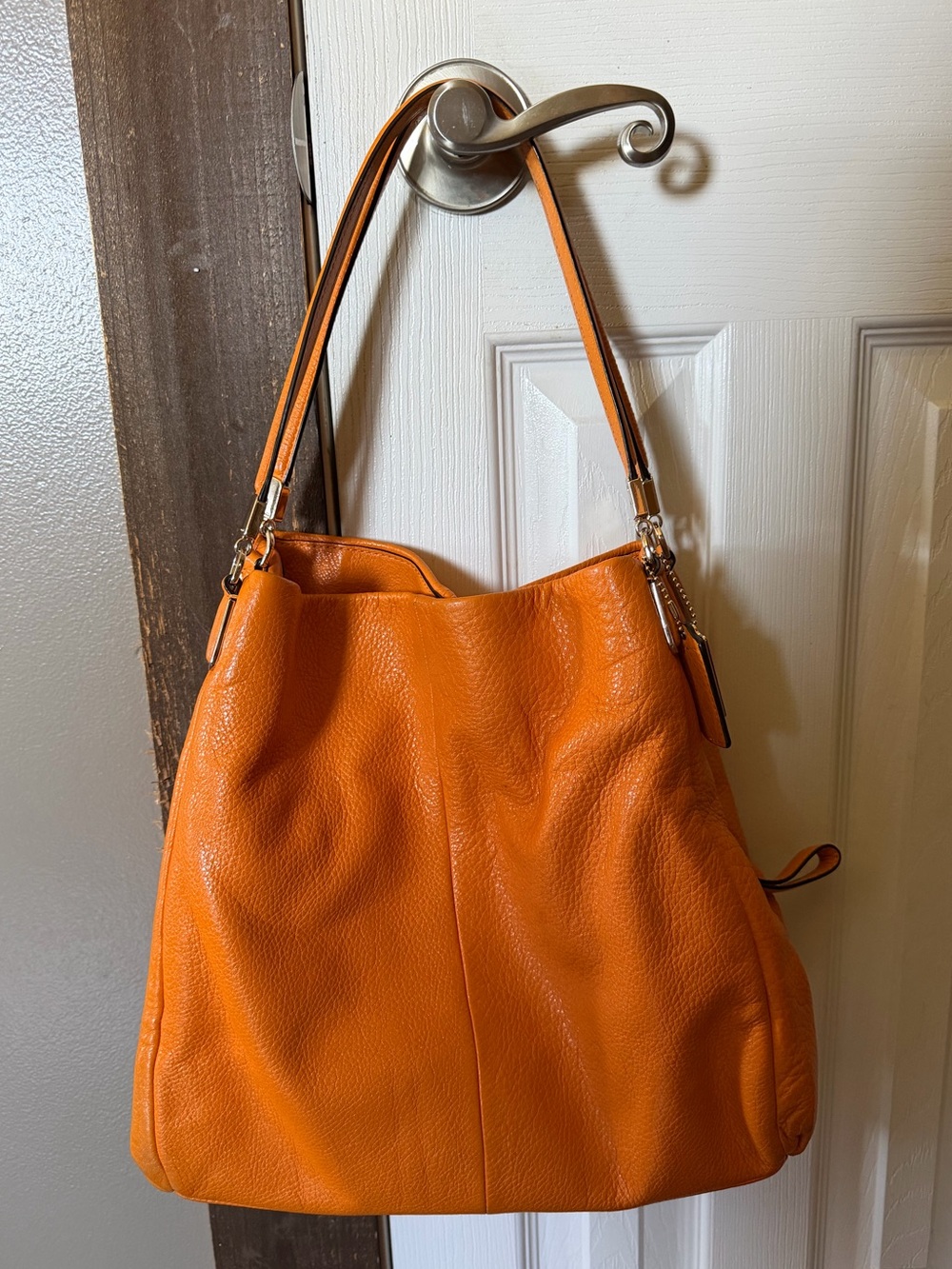 COACH Pebbled Leather Shoulder Bag